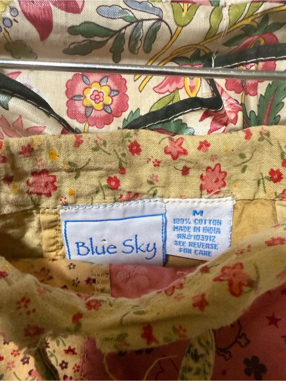 Blue Sky Patchwork Maxi Skirt in Pink, Green, Teal and Mustard